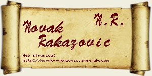 Novak Rakazović vizit kartica